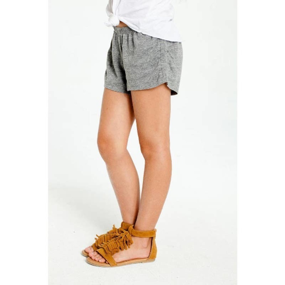 Chaser NWT Kids Girls Triblend Jersey No Burnout Pull-On Casual Shorts Gray Sz 6